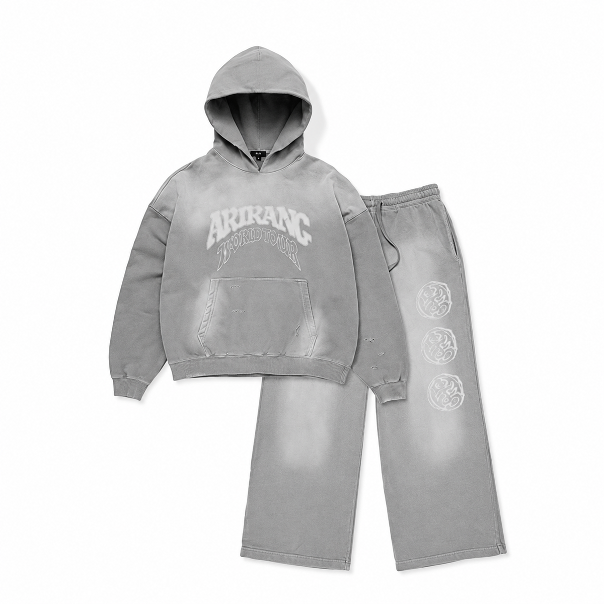 BTS Hoodie & Pants Set-up Gray Authentic K-POP