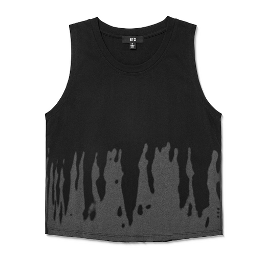 BTS Sleeveless T-Shirt Crop Fit Black Authentic K-POP