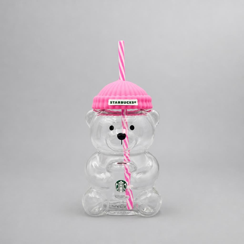 Starbucks Barbie Pink Bearista Glass Cold Cup 591ml