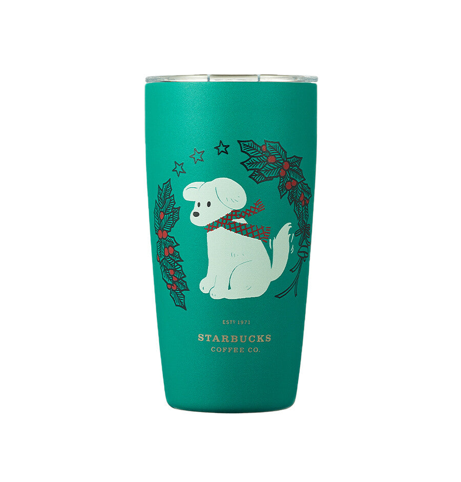 Starbucks 20 SS Mir Holiday Dog Tumbler 473ml 2020 Christmas