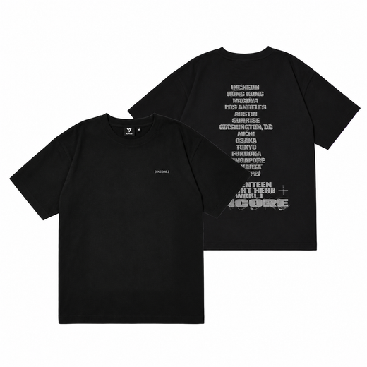 SEVENTEEN SS T-Shirt Black Ver.1 Cotton K-POP