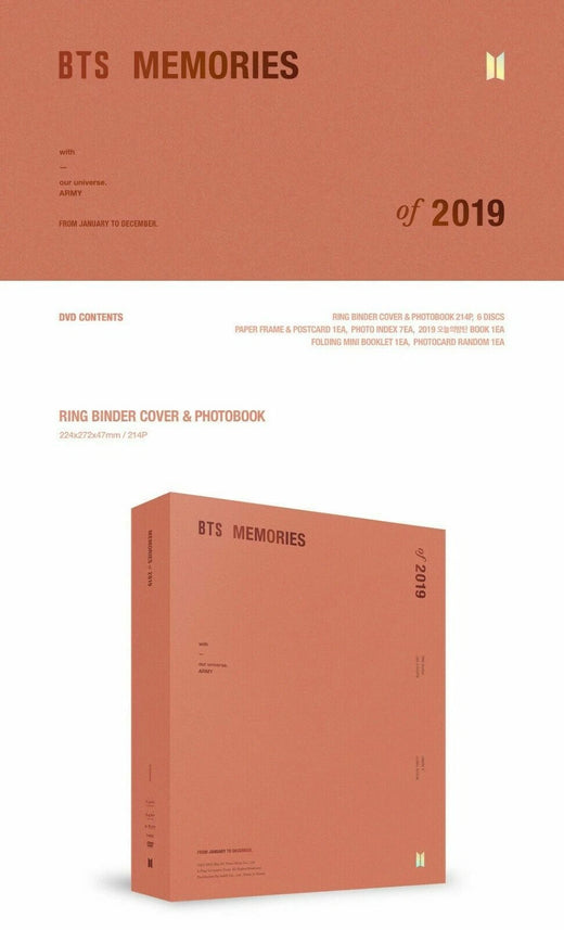 BTS Memories of 2019 DVD with Weverse Benefits K-POP