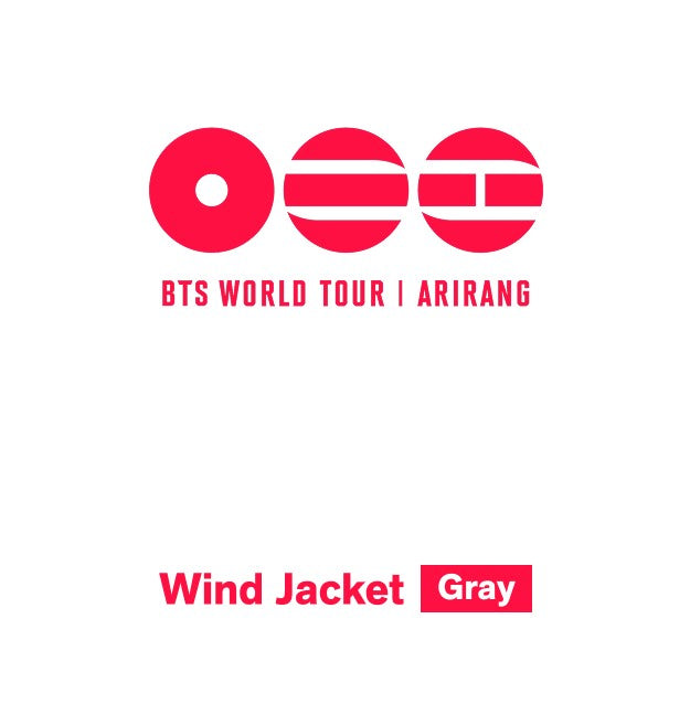 BTS Wind Jacket Gray Hoodie zip-up Authentic K-POP