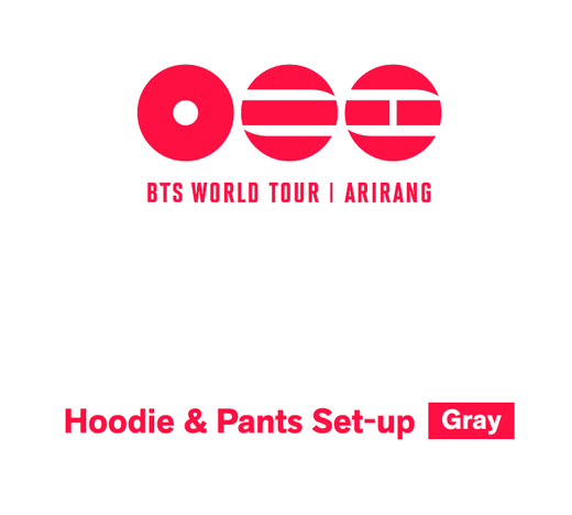 BTS Hoodie & Pants Set-up Gray Authentic K-POP