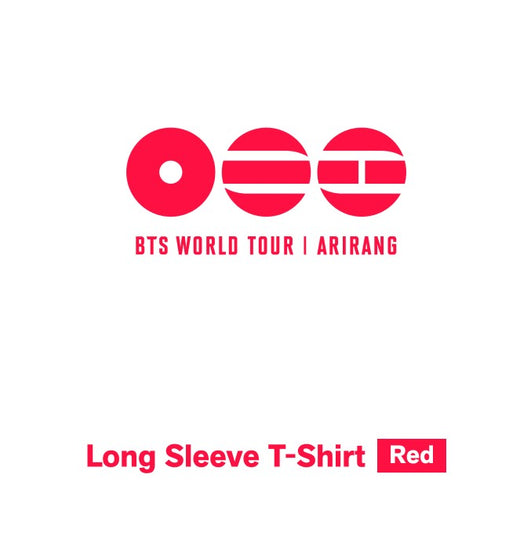 BTS Long Sleeve T-Shirt Red Authentic K-POP