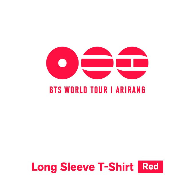 BTS Long Sleeve T-Shirt Red Authentic K-POP