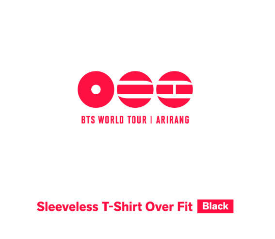 BTS Sleeveless T-Shirt Over Fit Black 2 Authentic K-POP