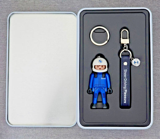 BMW Leather Keychain Playmobil Figure Keychain Set