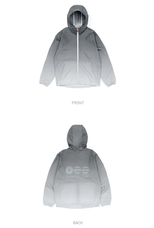 BTS Wind Jacket Gray Hoodie zip-up Authentic K-POP