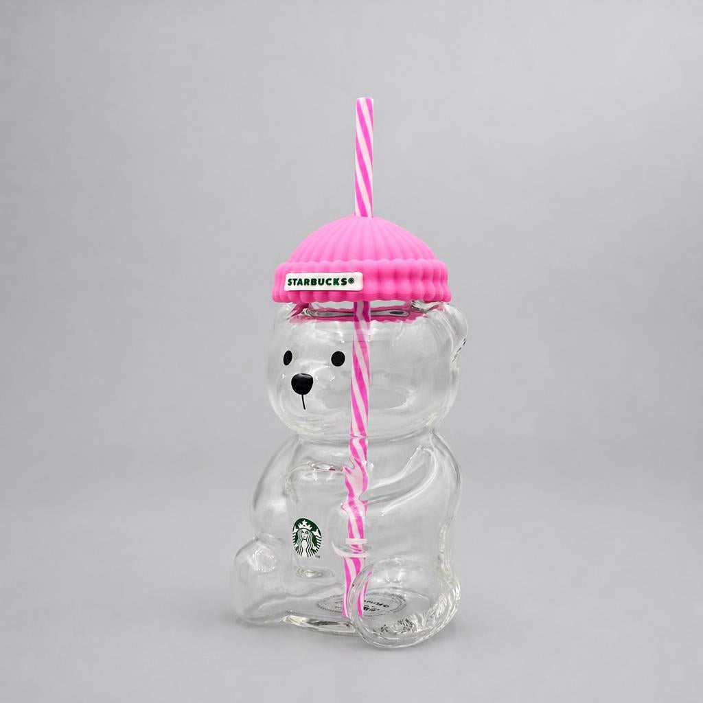 Starbucks Barbie Pink Bearista Glass Cold Cup 591ml
