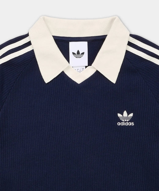 Adidas Waffle Short-Sleeved Polo Shirt - Navy KB5461