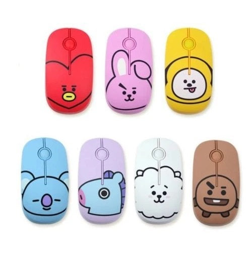 BTS BT21 Official Authentic Wireless Mouse Silent K-POP