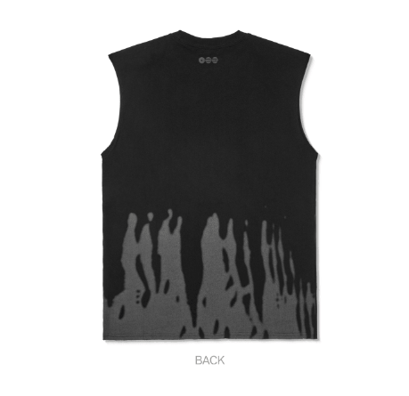 BTS Sleeveless T-Shirt Over Fit Black 2 Authentic K-POP