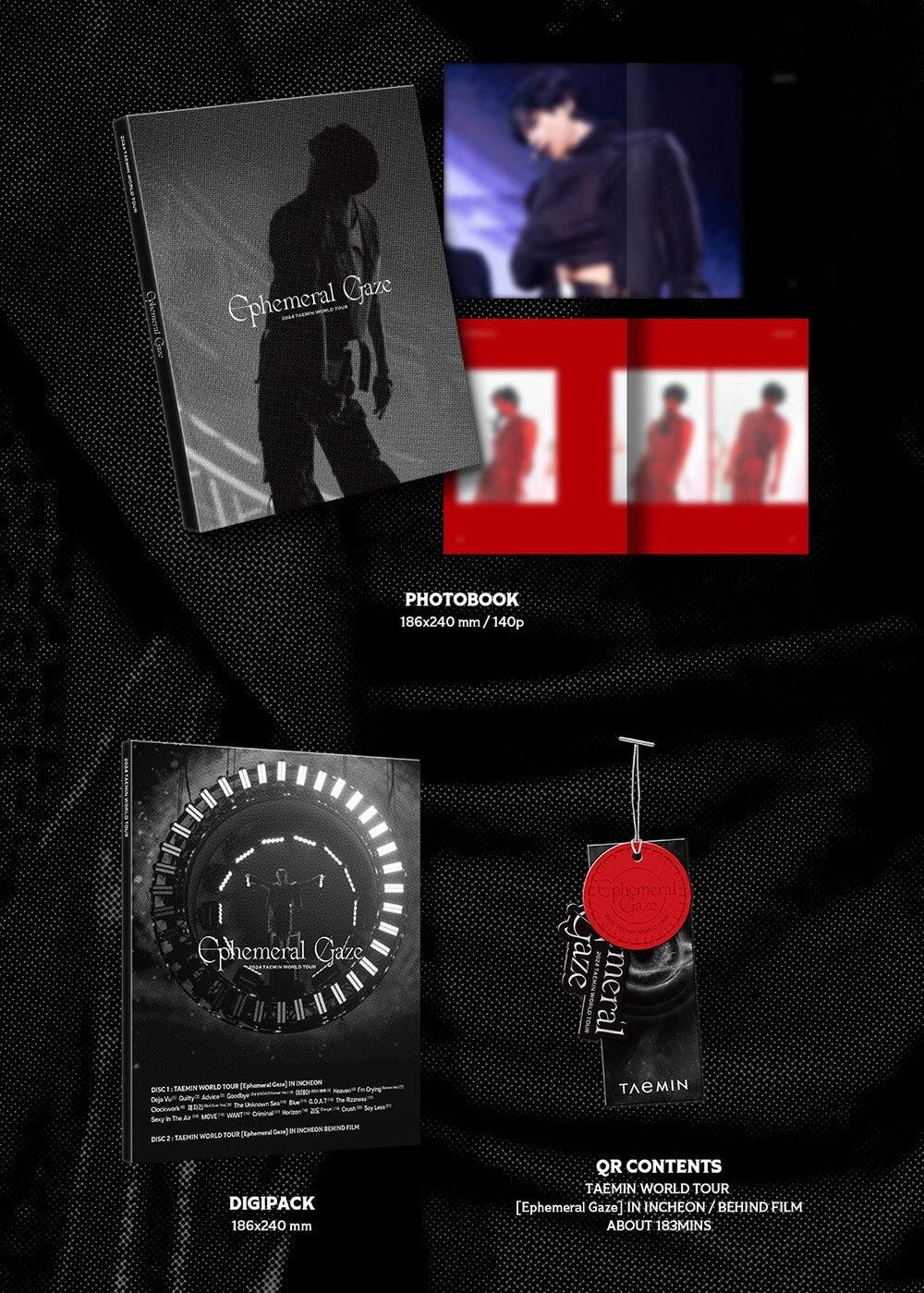 TAEMIN WORLD TOUR Ephemeral Gaze IN INCHEON QR Photobook K-POP