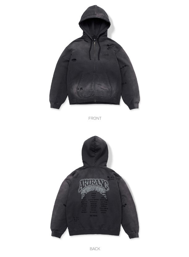 BTS Zip-up Hoodie Charcoal Authentic K-POP
