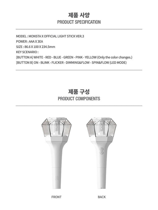 MONSTA X Official Light Stick VER.3 K-POP