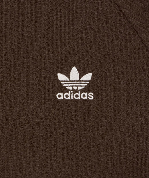 Adidas Waffle Short-Sleeved Polo Shirt - Dark Brown KB5462