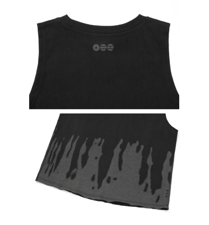 BTS Sleeveless T-Shirt Crop Fit Black Authentic K-POP
