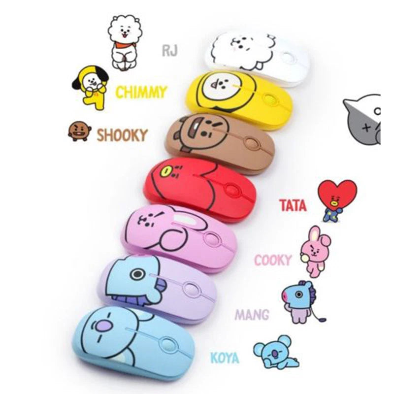 BTS BT21 Official Authentic Wireless Mouse Silent K-POP