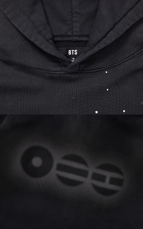 BTS Hoodie Black Cotton S-XL Sizes Authentic K-POP
