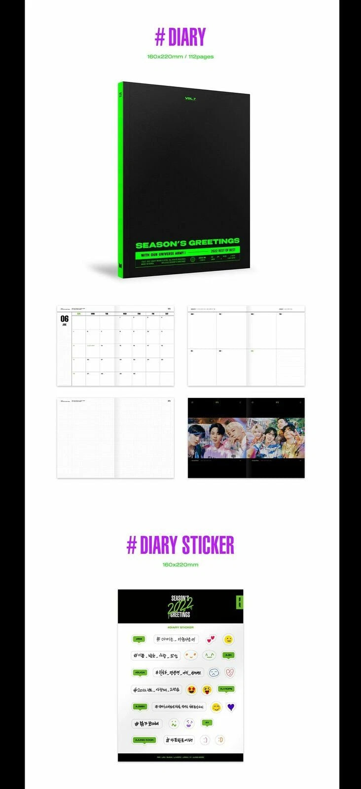 BTS 2022 Seasons Greetings Package K-POP