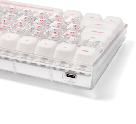 BTS Wired Keyboard WK-001 with C to C Cable and Keycap Puller K-POP