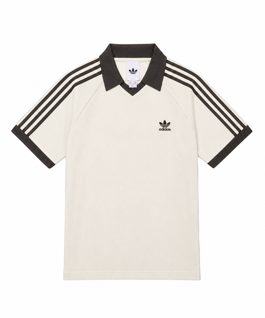 Adidas Waffle Short-Sleeved Polo Shirt - Wonder White JV9265