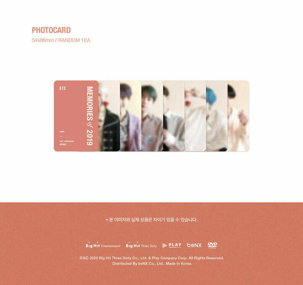 BTS Memories of 2019 DVD with Weverse Benefits K-POP