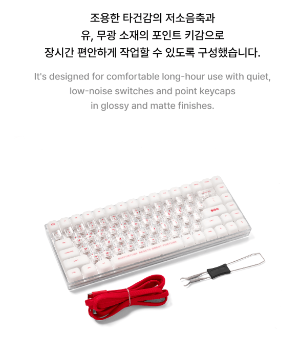 BTS Wired Keyboard WK-001 with C to C Cable and Keycap Puller K-POP