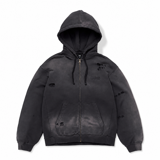 BTS Zip-up Hoodie Charcoal Authentic K-POP