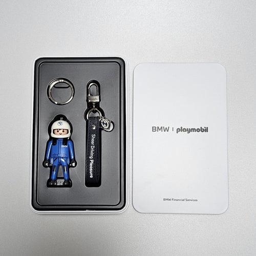 BMW Leather Keychain Playmobil Figure Keychain Set