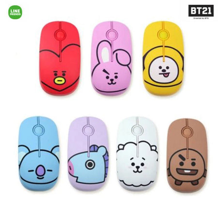 BTS BT21 Official Authentic Wireless Mouse Silent K-POP