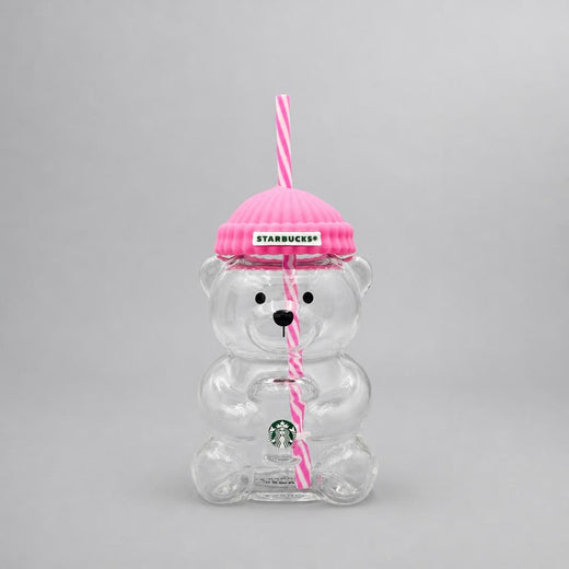 Starbucks Barbie Pink Bearista Glass Cold Cup 591ml