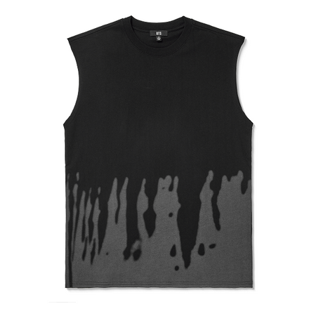 BTS Sleeveless T-Shirt Over Fit Black 2 Authentic K-POP