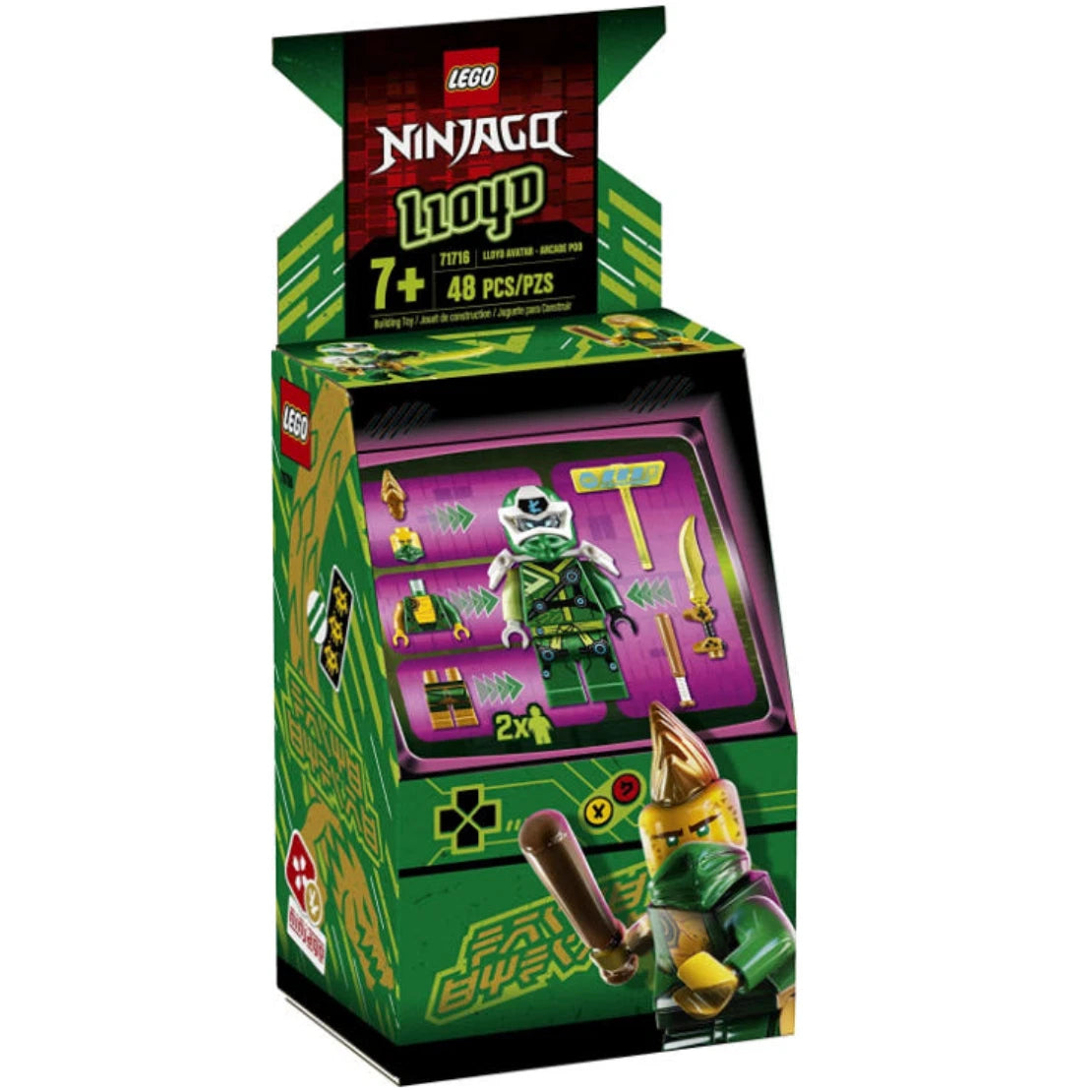 LEGO Ninjago 71716 Lloyd Avatar Arcade Pod Green 48pcs