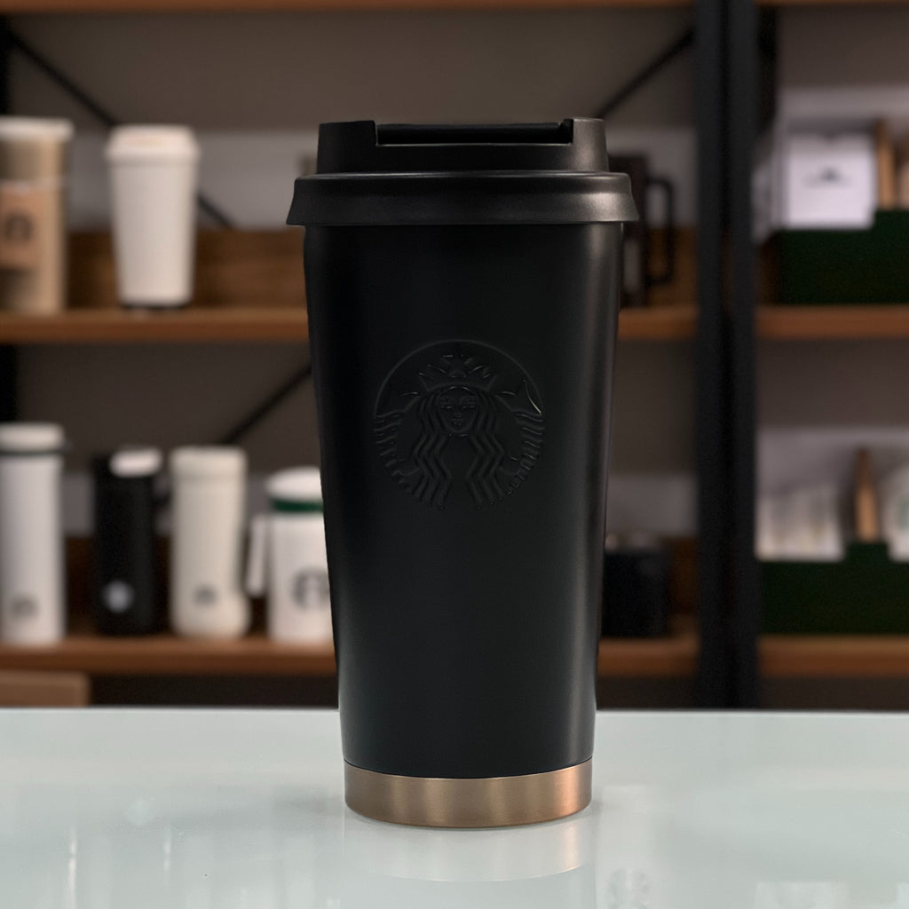 Starbucks Elma Tumbler 473ml Black Matte Laser Engraved Logo