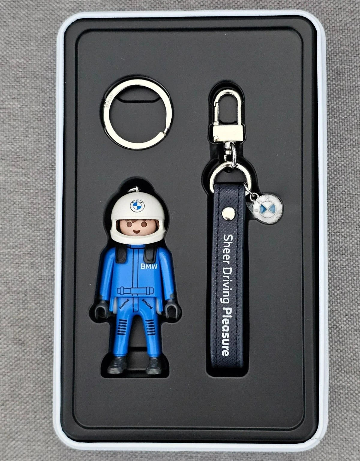 BMW Leather Keychain Playmobil Figure Keychain Set