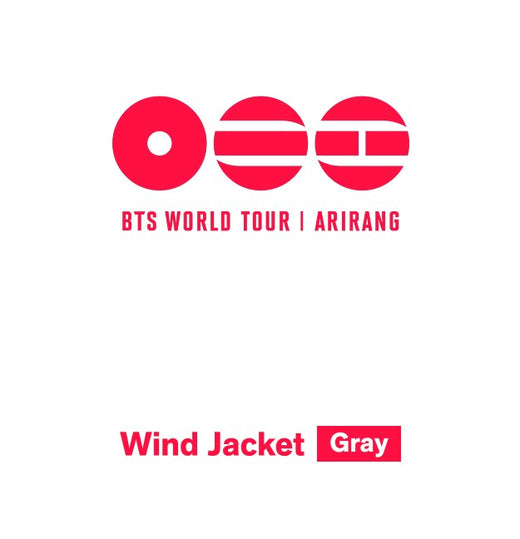 BTS Wind Jacket Gray Hoodie zip-up Authentic K-POP