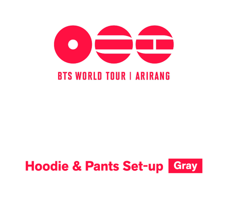 BTS Hoodie & Pants Set-up Gray Authentic K-POP