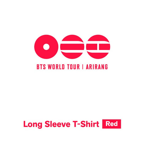 BTS Long Sleeve T-Shirt Red Authentic K-POP