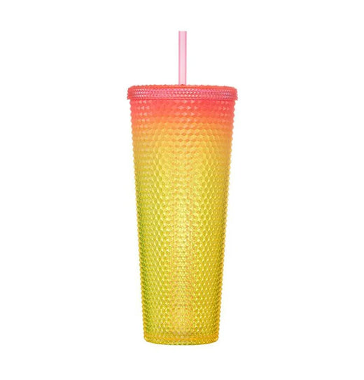 Starbucks 22 Summer Stud Pink Yellow Cold Cup 710ml