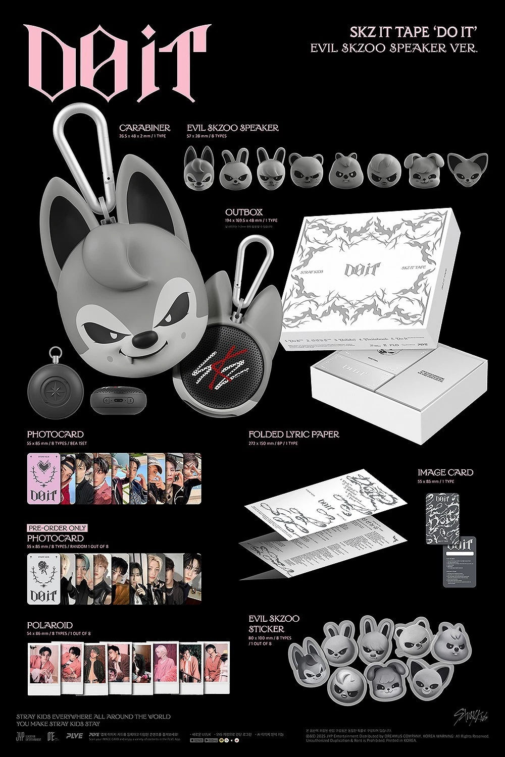 Stray Kids SKZ IT TAPE [DO IT] Evil SKZOO Speaker Version K-POP