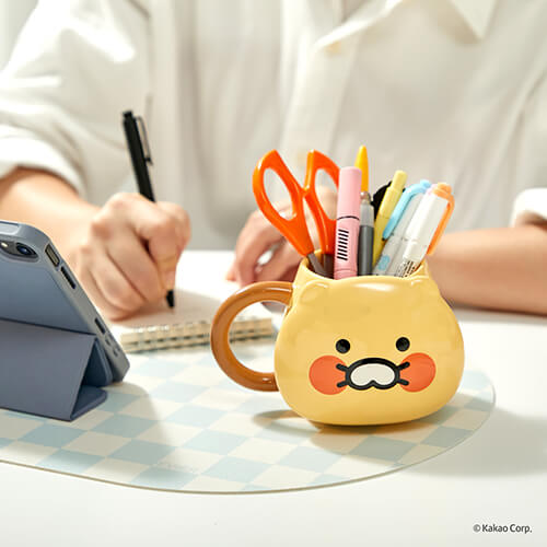 Kakao Friends Chunsik Face Mug Cat Shape Mug Merchandise
