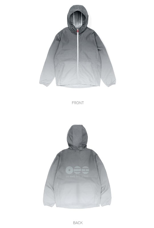 BTS Wind Jacket Gray Hoodie zip-up Authentic K-POP