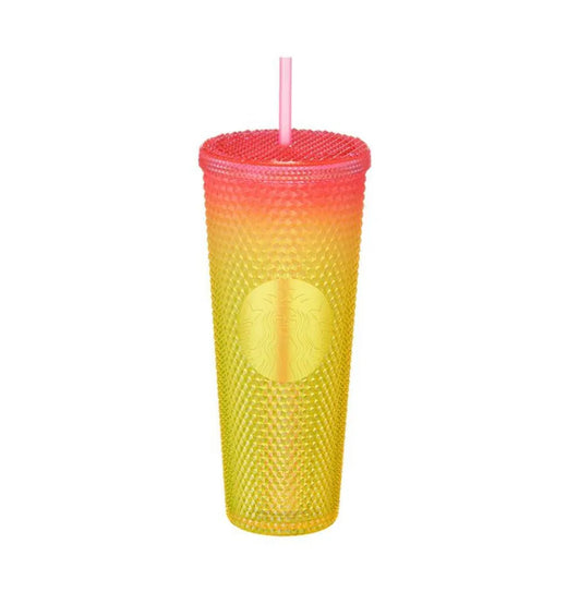 Starbucks 22 Summer Stud Pink Yellow Cold Cup 710ml