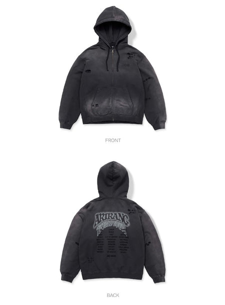 BTS Zip-up Hoodie Charcoal Authentic K-POP