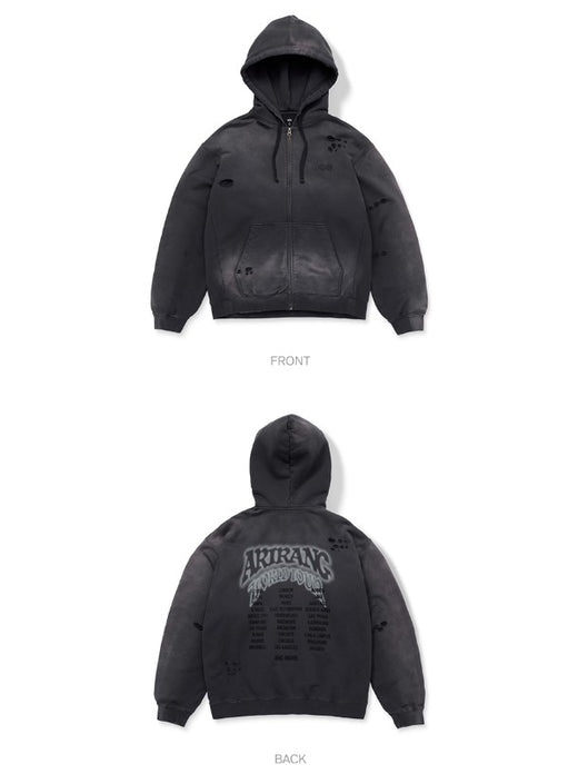 BTS Zip-up Hoodie Charcoal Authentic K-POP