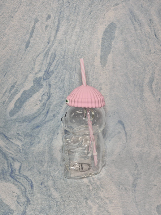 Starbucks Baby Pink Bearista Glass Cold Cup 591ml, Gift for Foreign Guests