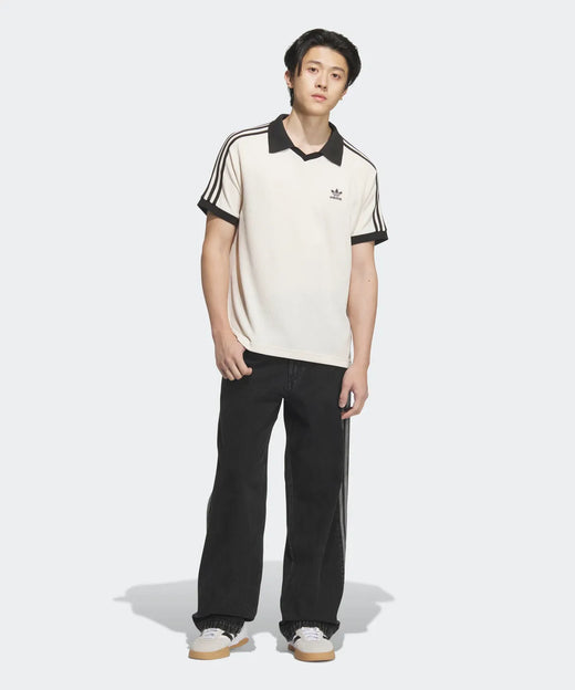 Adidas Waffle Short-Sleeved Polo Shirt - Wonder White JV9265