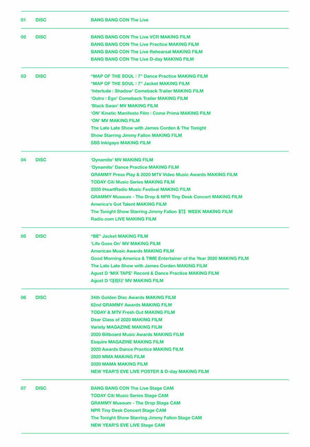 BTS MEMORIES OF 2020 DVD Unopened K-POP